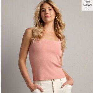 RHONE Sutton Sweater Tank Coral Mist Size Small